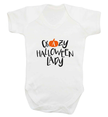 Crazy halloween lady baby vest white 18-24 months