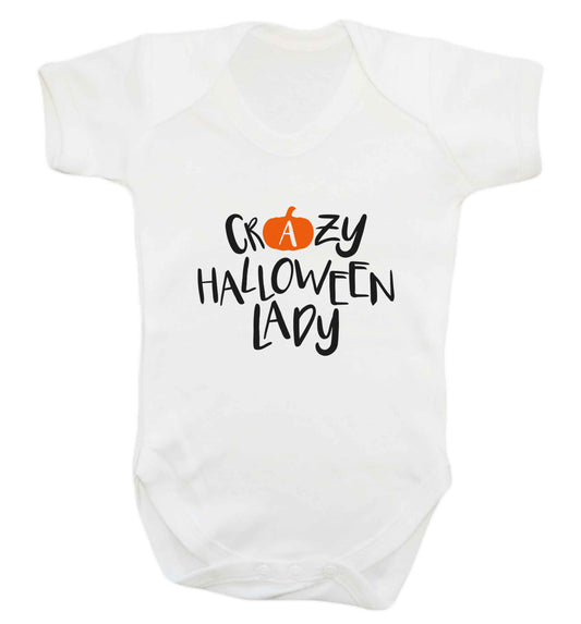 Crazy halloween lady baby vest white 18-24 months