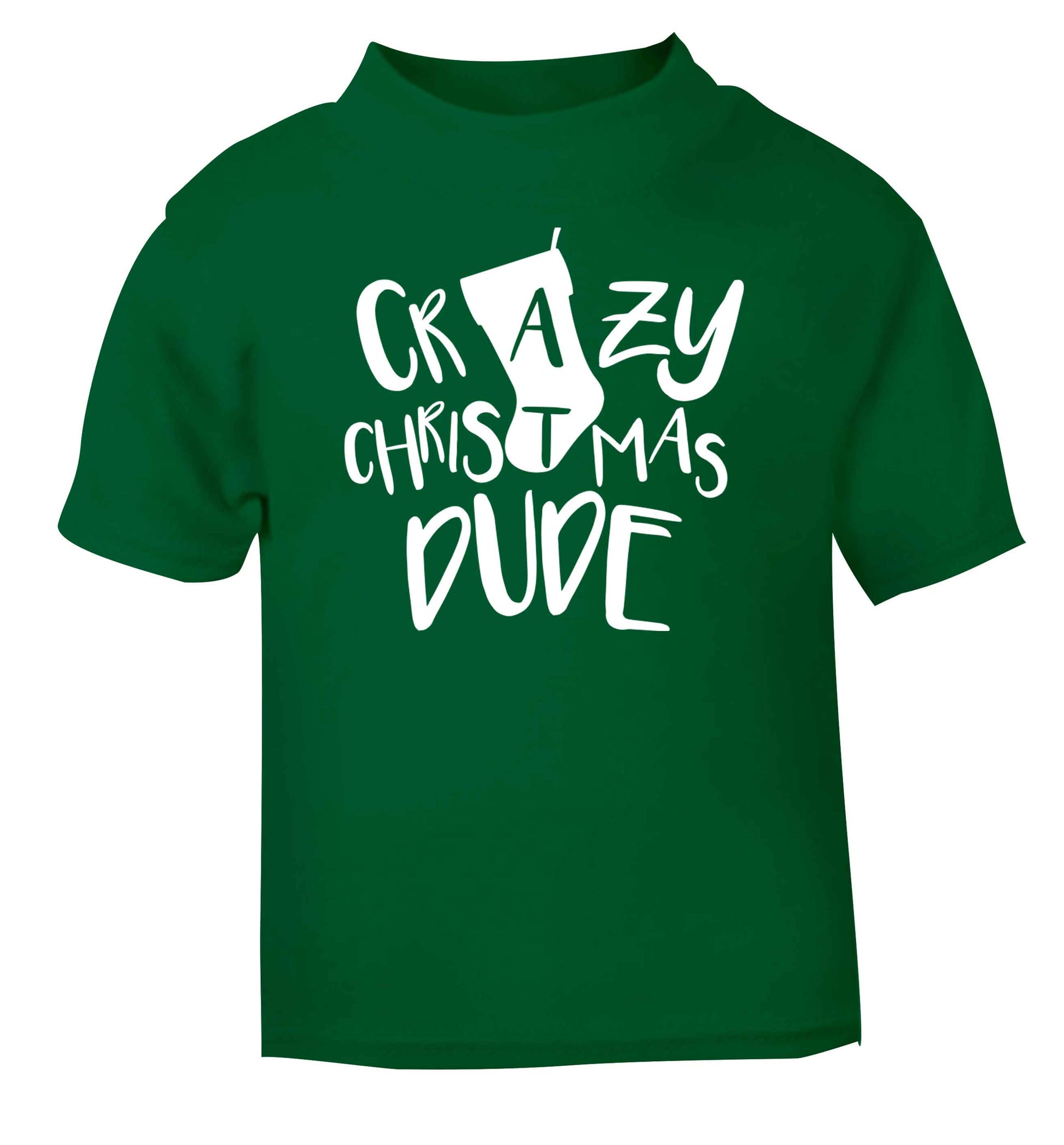 Crazy Christmas Dude green baby toddler Tshirt 2 Years