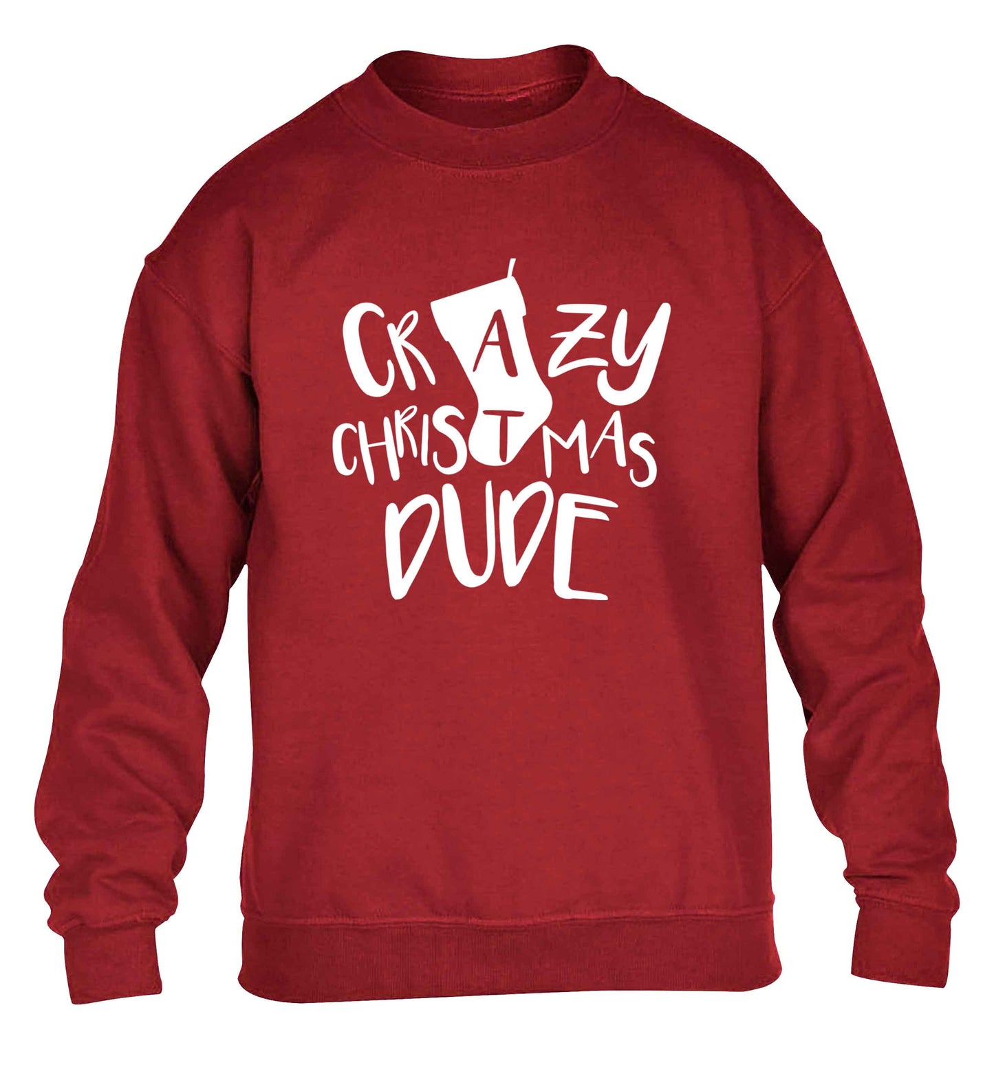 Crazy Christmas Dude children's grey sweater 12-13 Years