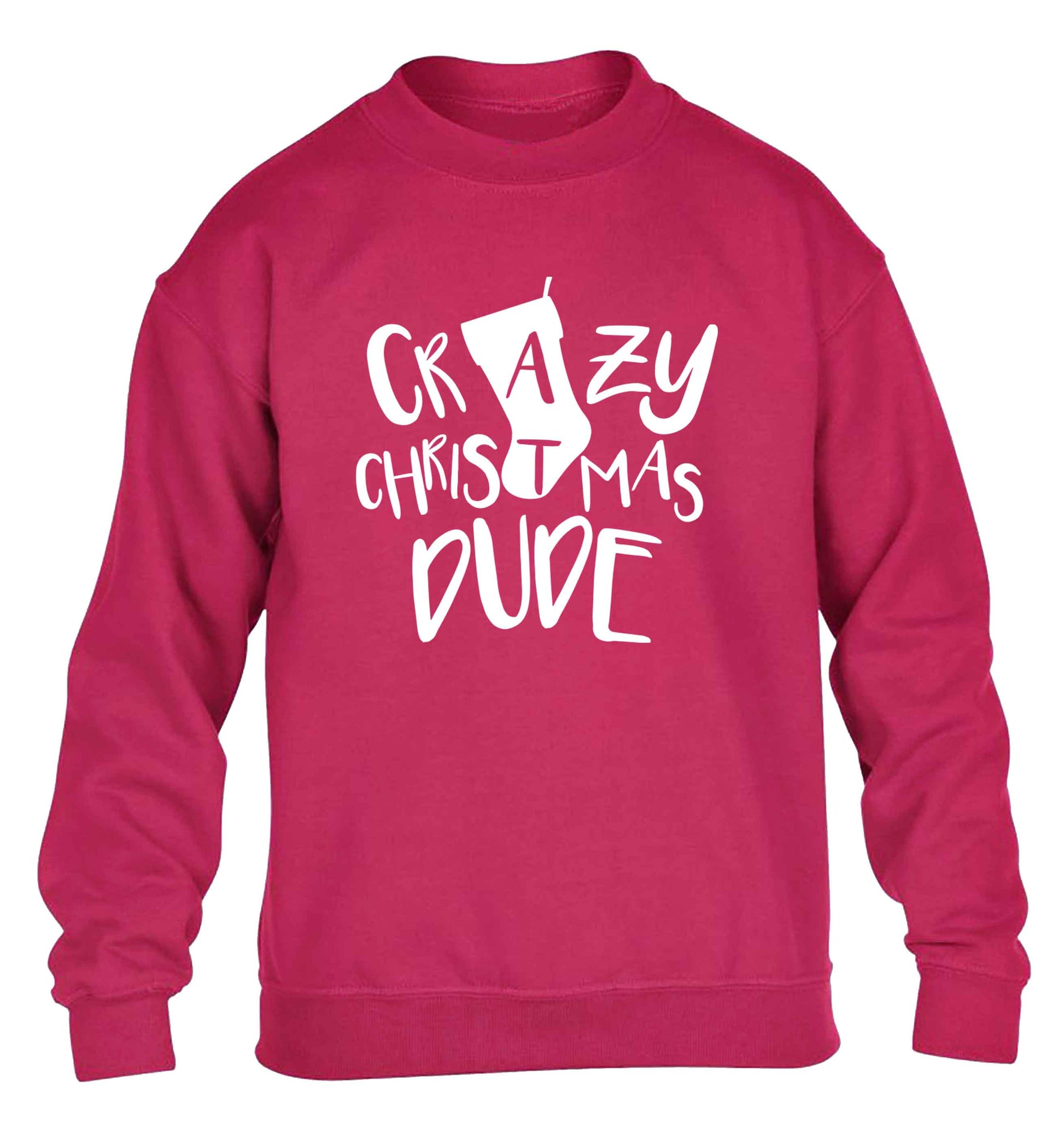 Crazy Christmas Dude children's pink sweater 12-13 Years