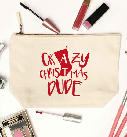Crazy Christmas Dude natural makeup bag