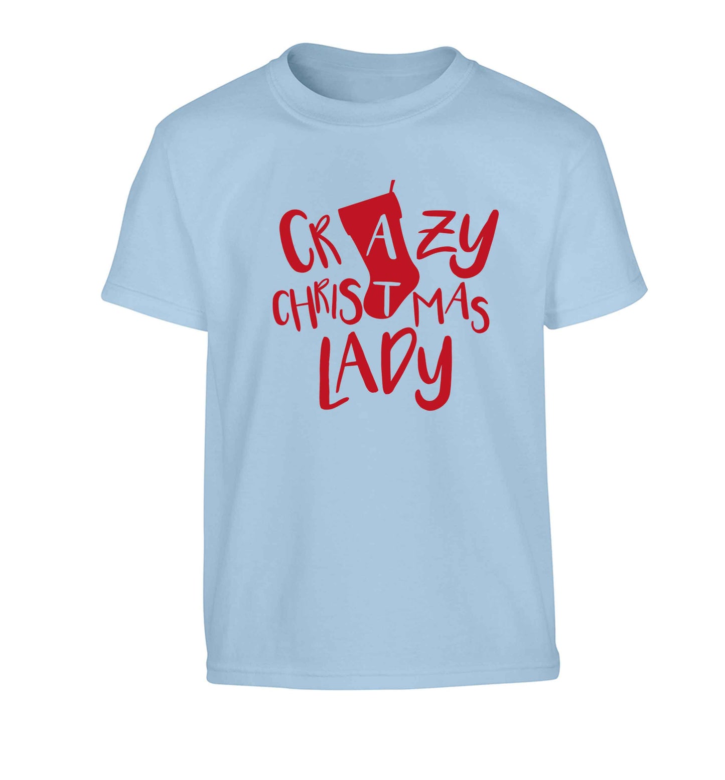 Crazy Christmas Dude Children's light blue Tshirt 12-13 Years