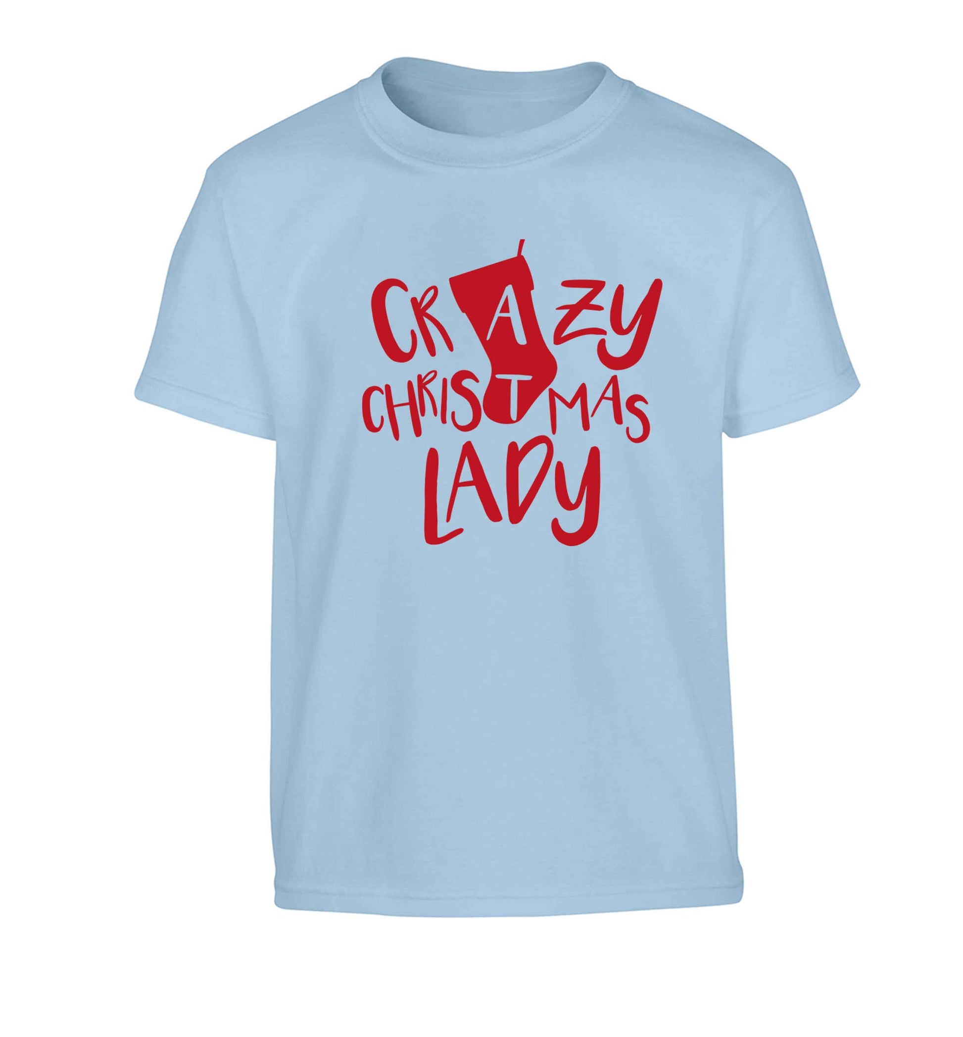 Crazy Christmas Dude Children's light blue Tshirt 12-13 Years
