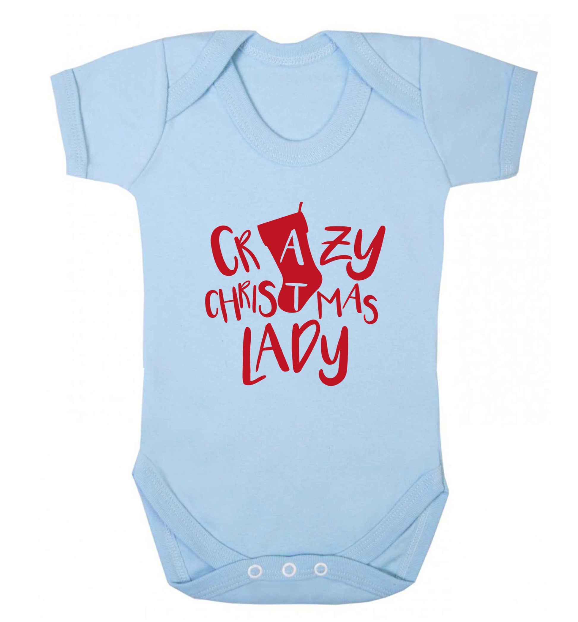 Crazy Christmas Dude baby vest pale blue 18-24 months