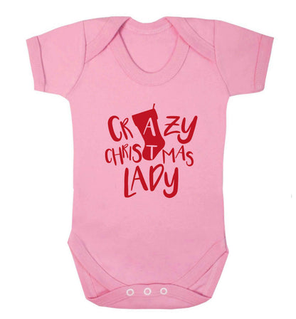 Crazy Christmas Dude baby vest pale pink 18-24 months