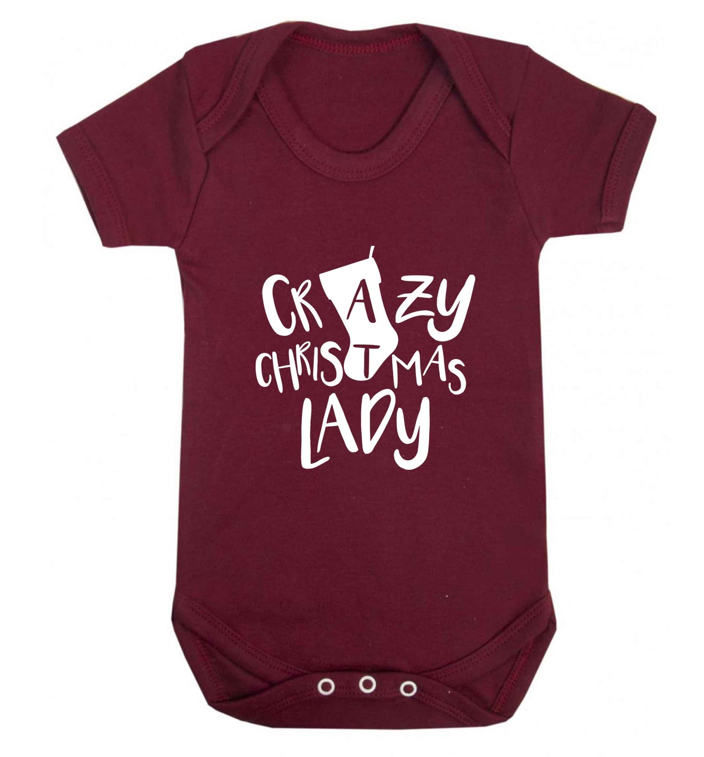 Crazy Christmas Dude baby vest maroon 18-24 months
