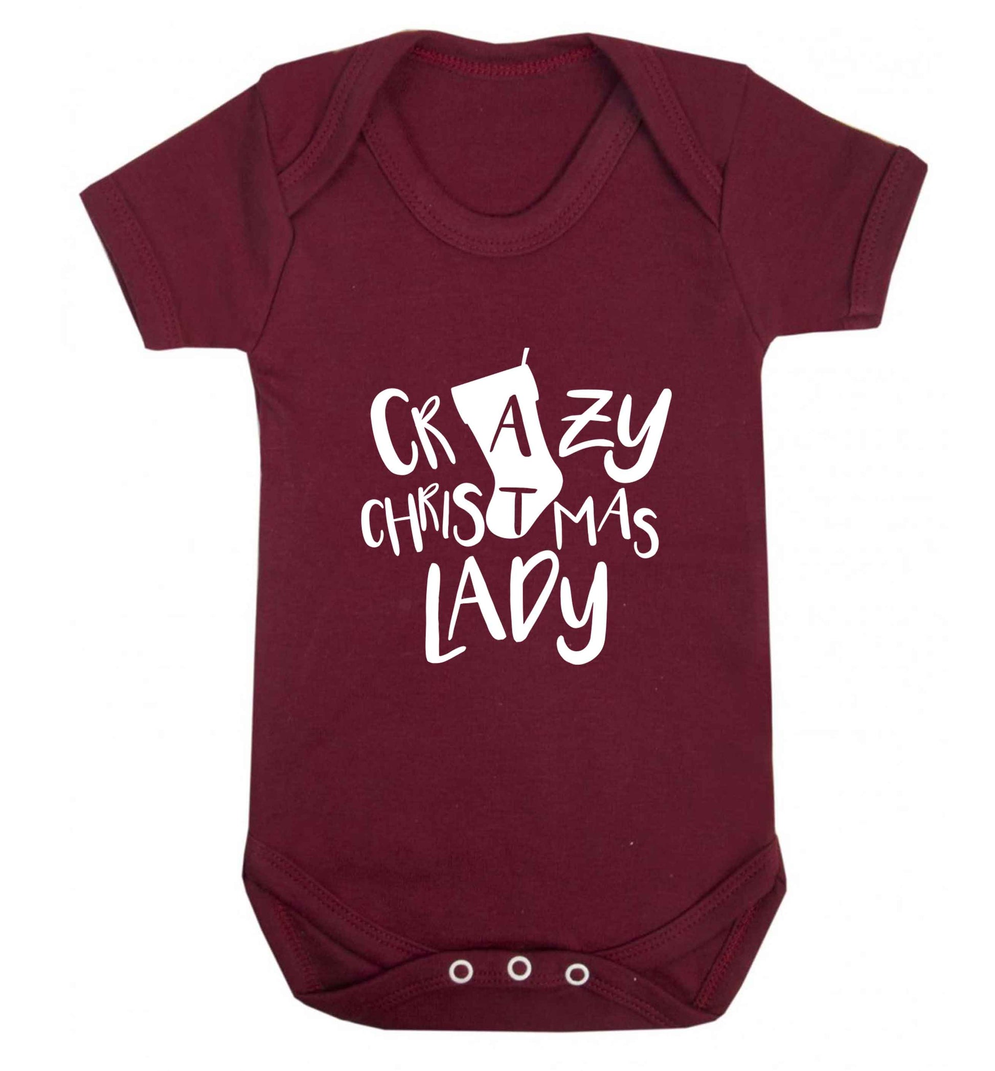 Crazy Christmas Dude baby vest maroon 18-24 months
