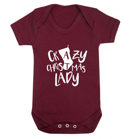 Crazy Christmas Dude baby vest maroon 18-24 months