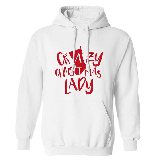 Crazy Christmas Dude adults unisex white hoodie 2XL