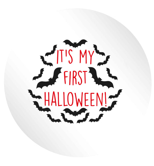 It's my first halloween - bat border 24 @ 45mm matt circle stickers