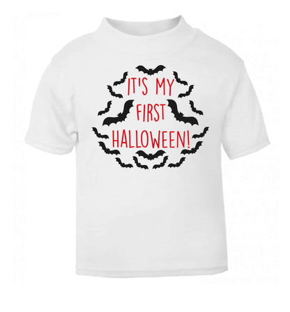 It's my first halloween - bat border white baby toddler Tshirt 2 Years