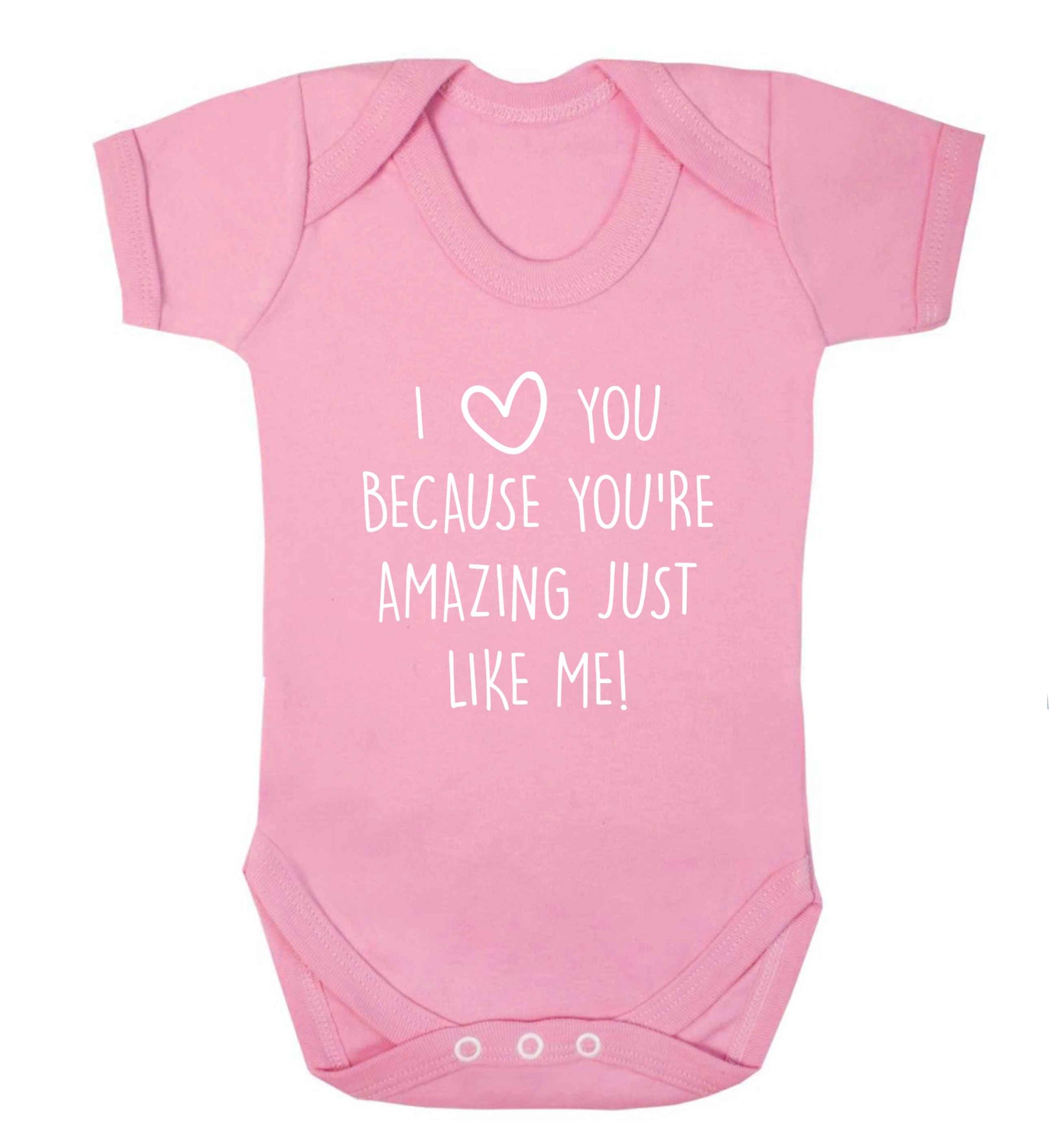 Girlfriend I love you to the moon and back baby vest pale pink 18-24 months