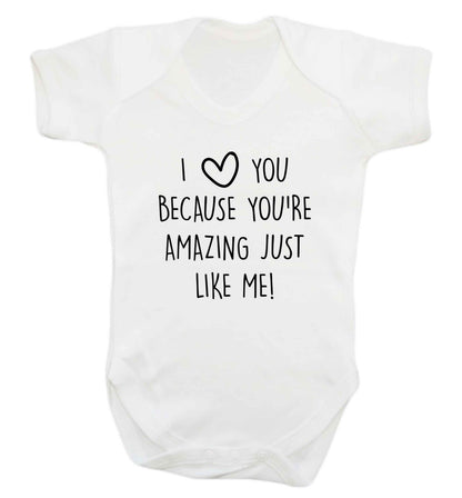 Girlfriend I love you to the moon and back baby vest white 18-24 months