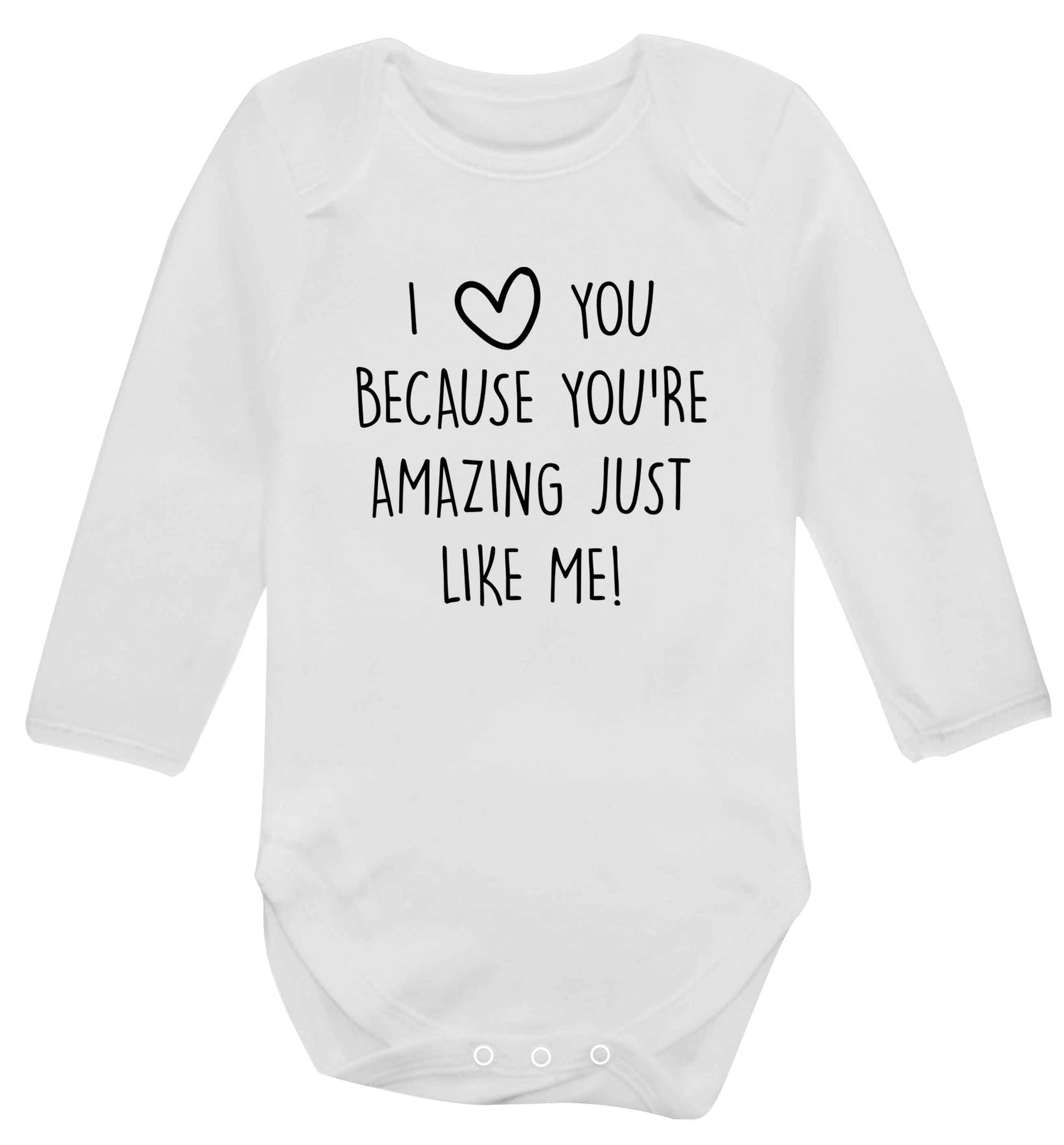 Girlfriend I love you to the moon and back baby vest long sleeved white 6-12 months