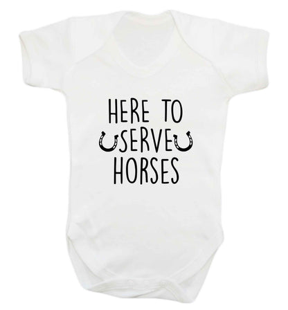 Here to serve horses baby vest white 18-24 months
