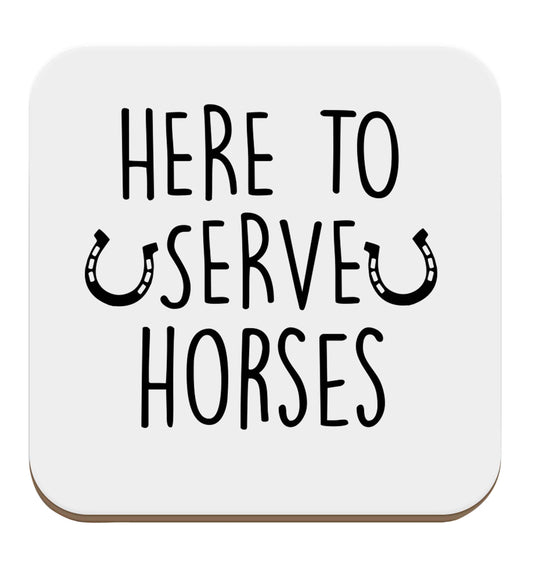 Here to serve horses set of four coasters