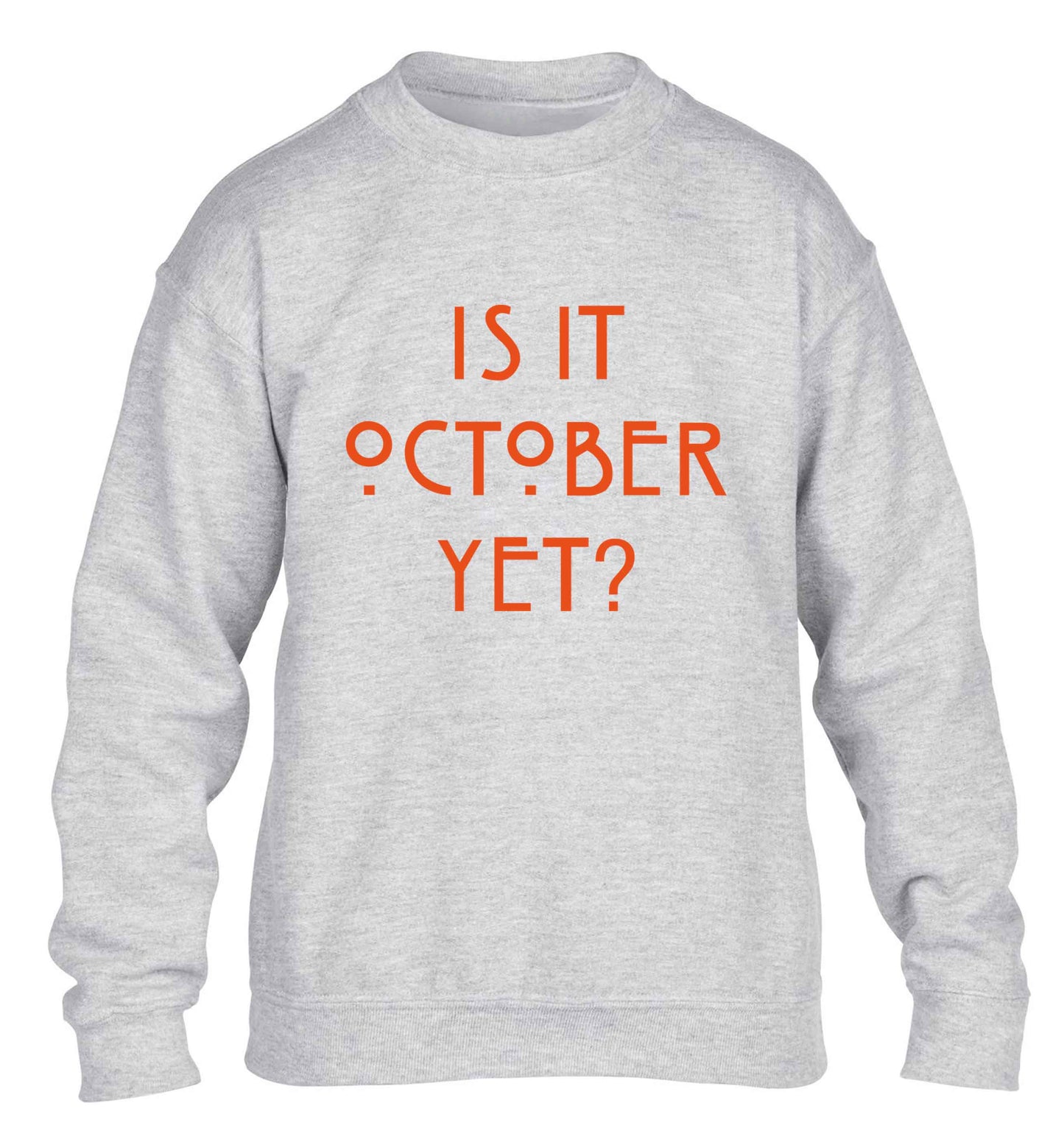 Is it halloween yet? children's grey sweater 12-13 Years