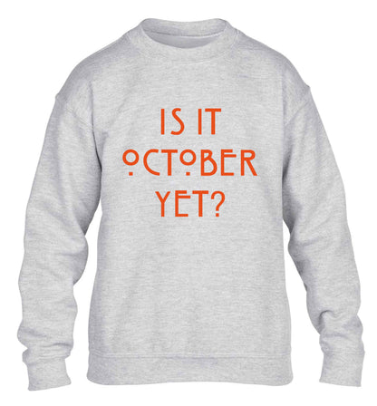 Is it halloween yet? children's grey sweater 12-13 Years