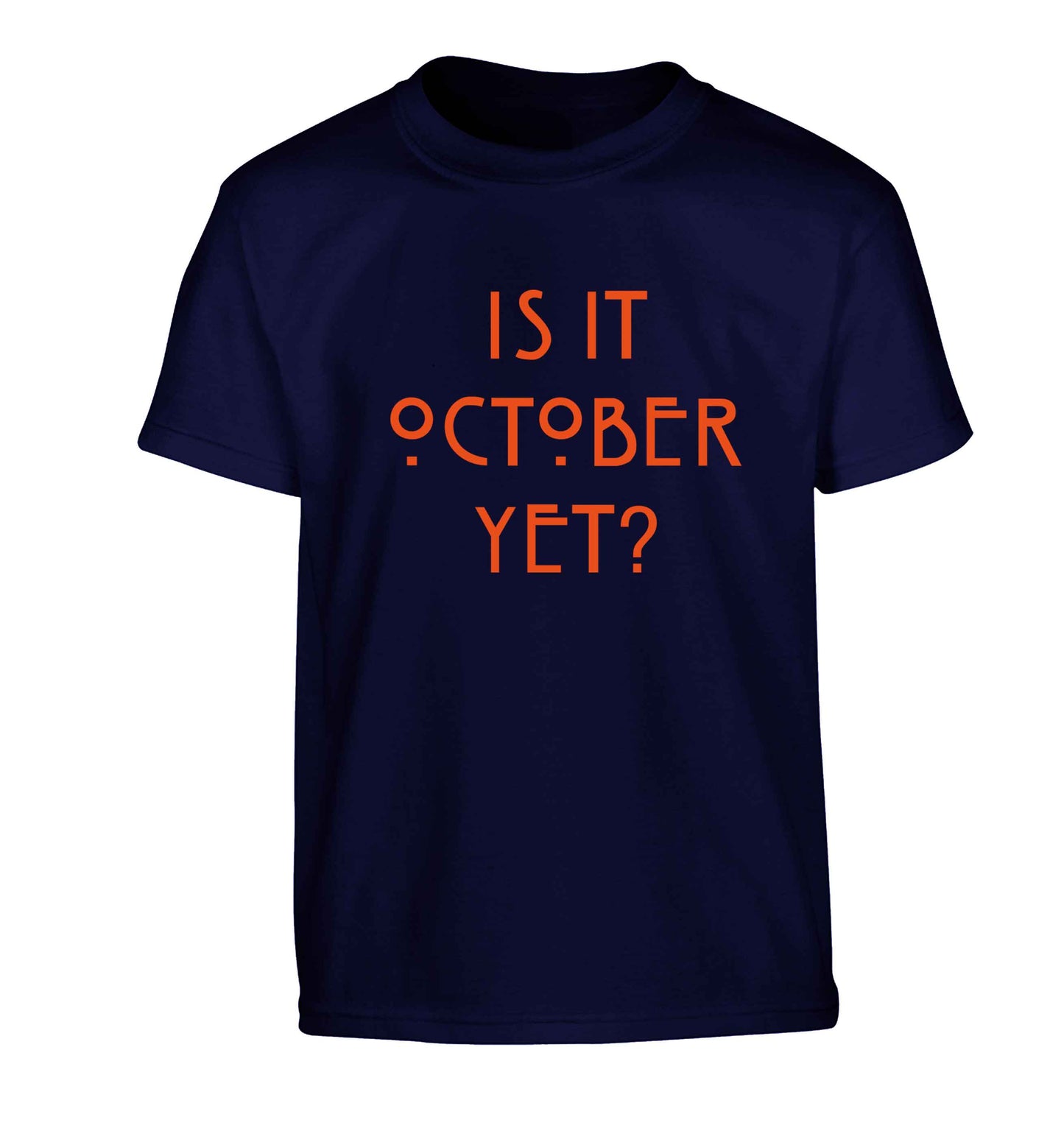 Is it halloween yet? Children's navy Tshirt 12-13 Years