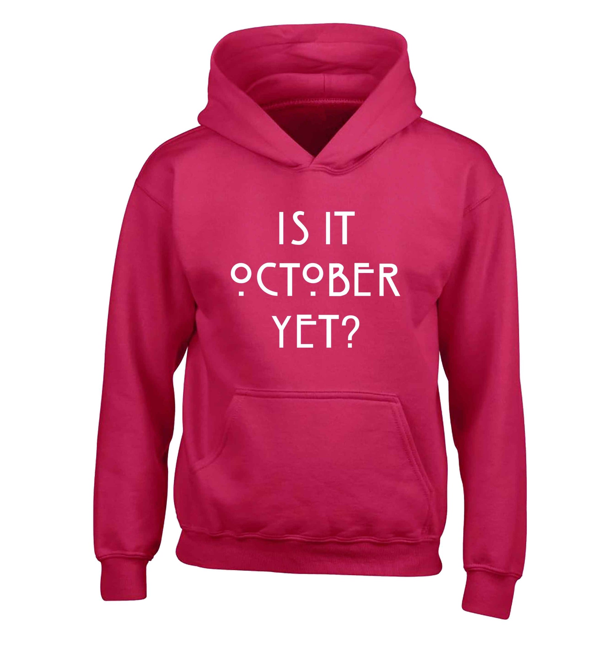 Is it halloween yet? children's pink hoodie 12-13 Years