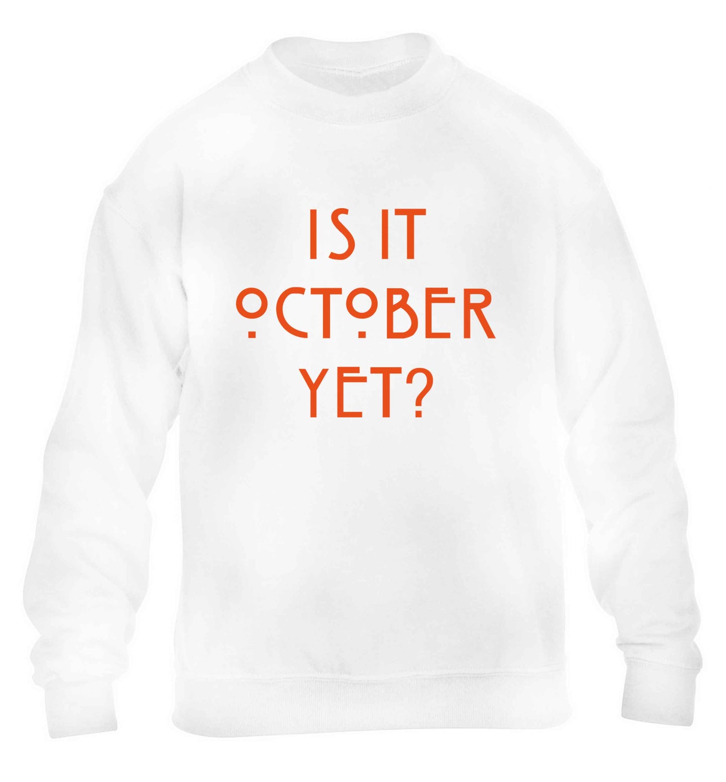 Is it halloween yet? children's white sweater 12-13 Years