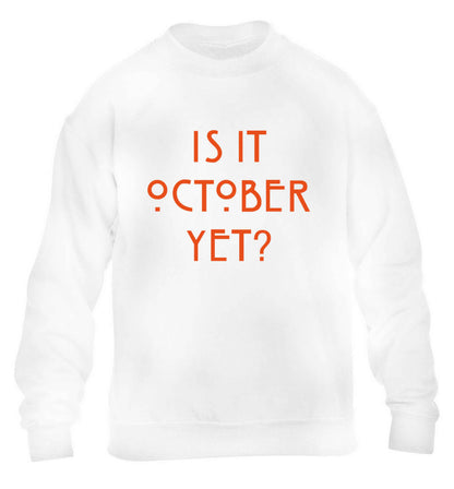 Is it halloween yet? children's white sweater 12-13 Years