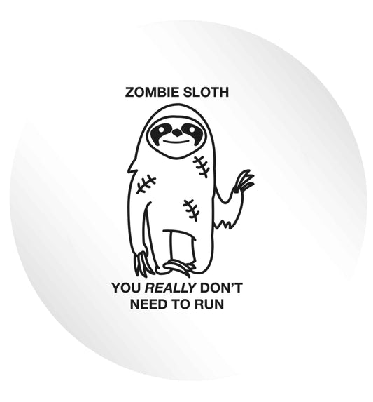 Zombie sloth you really don't need to run 24 @ 45mm matt circle stickers