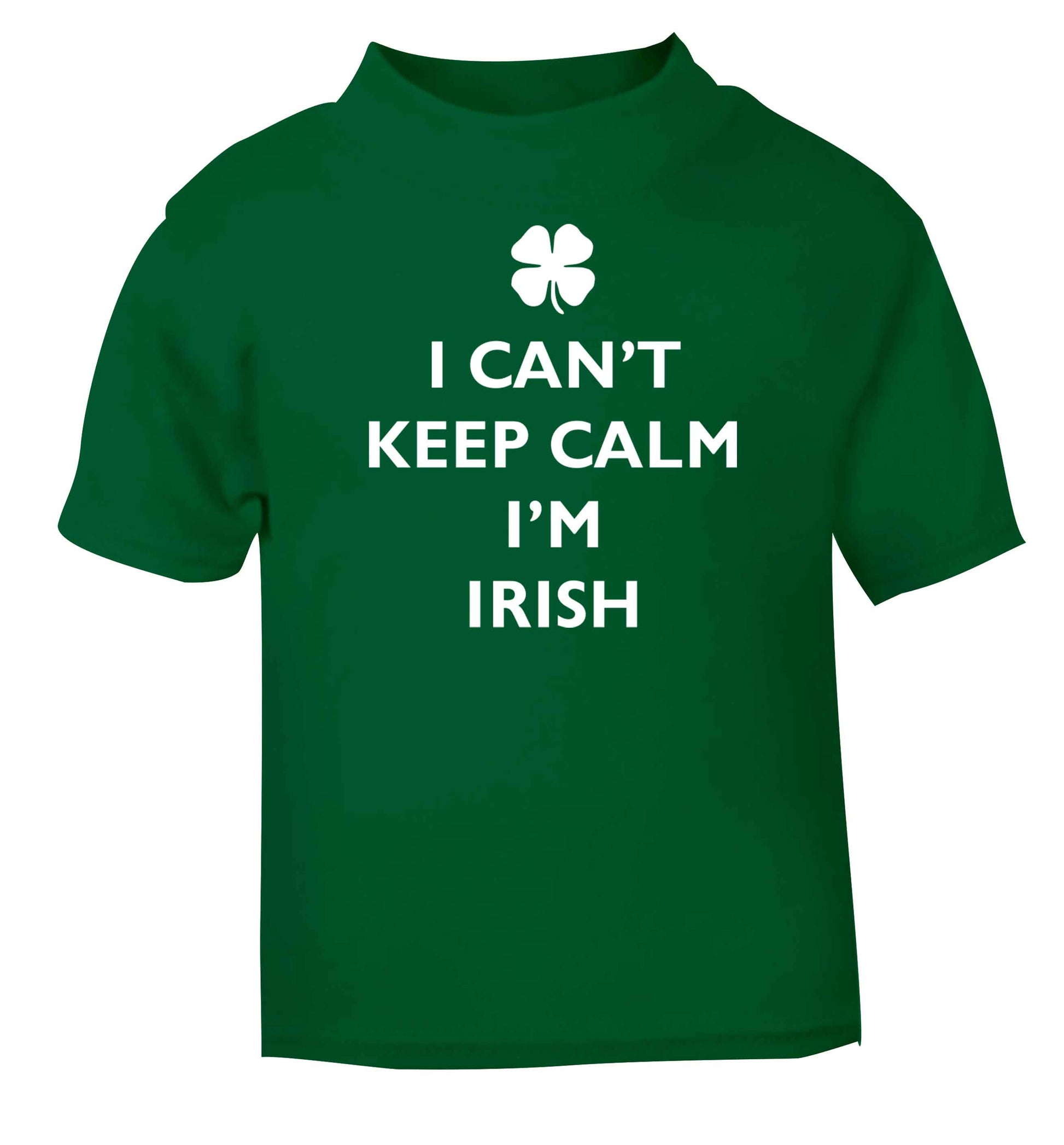 I can't keep calm I'm Irish green baby toddler Tshirt 2 Years