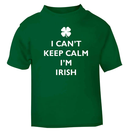 I can't keep calm I'm Irish green baby toddler Tshirt 2 Years