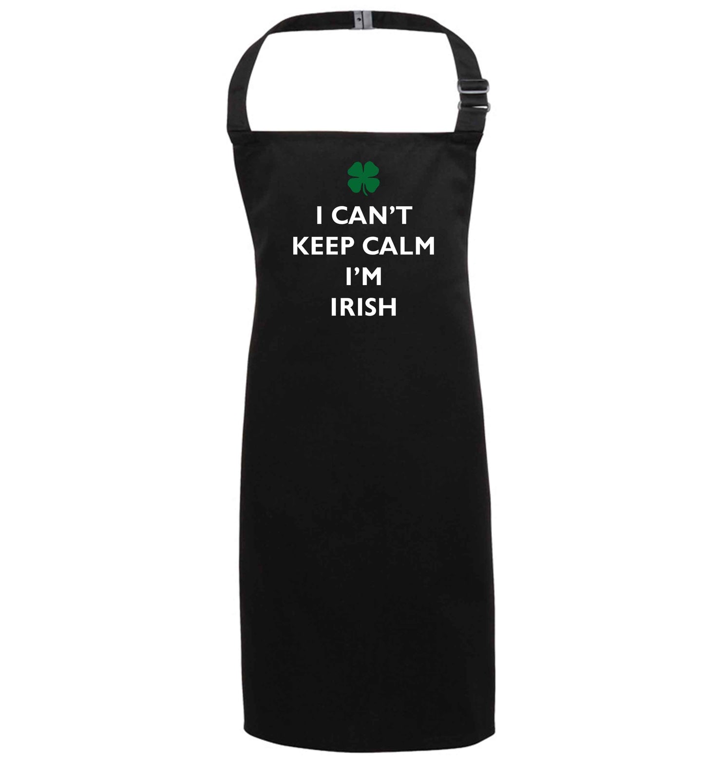 I can't keep calm I'm Irish black apron 7-10 years