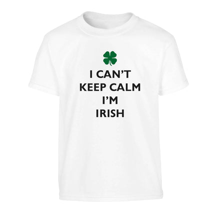 I can't keep calm I'm Irish Children's white Tshirt 12-13 Years