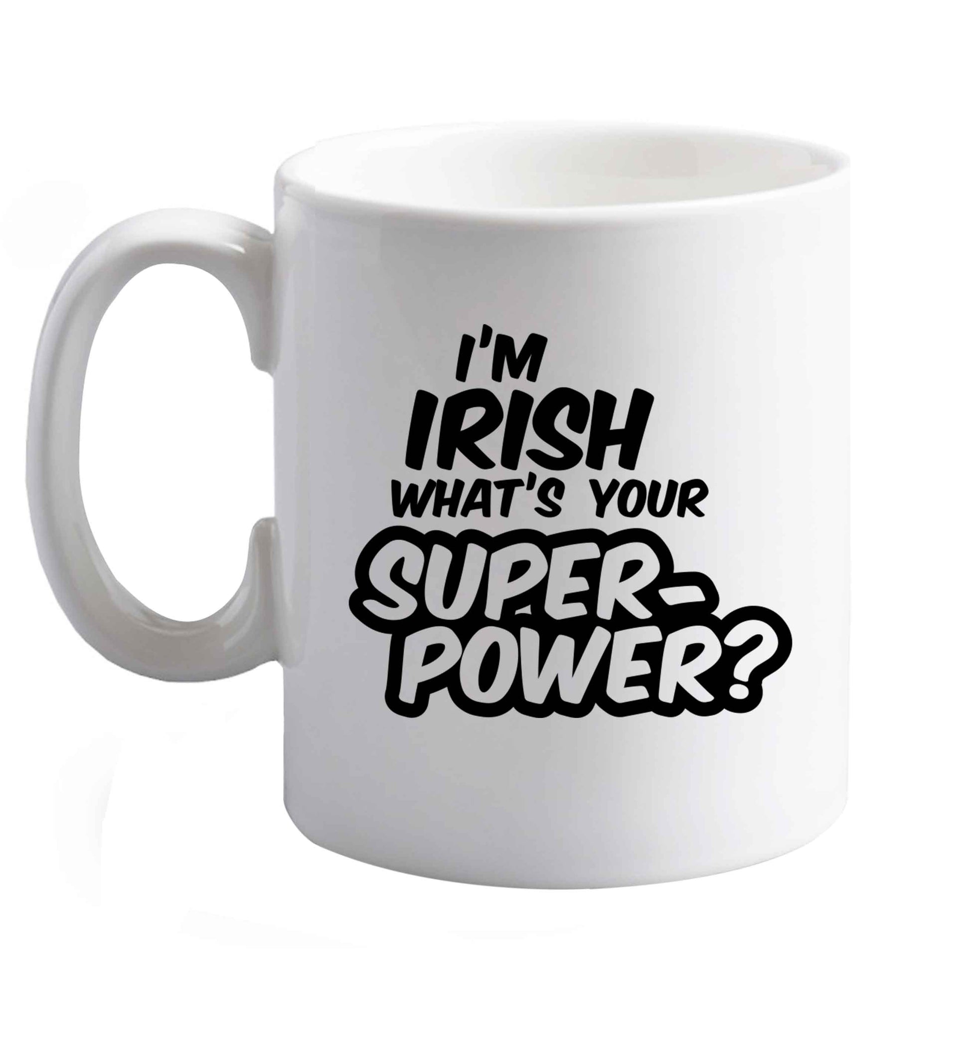 10 oz Favourite Type Pan Pancake ceramic mug right handed
