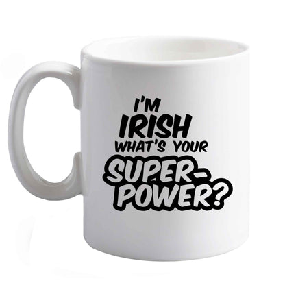 10 oz Favourite Type Pan Pancake ceramic mug right handed