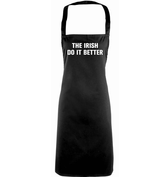 The Irish do it better adults black apron