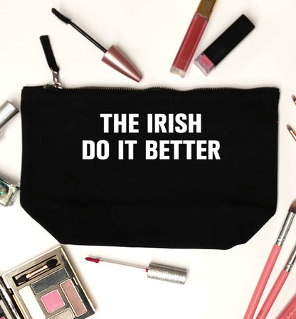 The Irish do it better black makeup bag