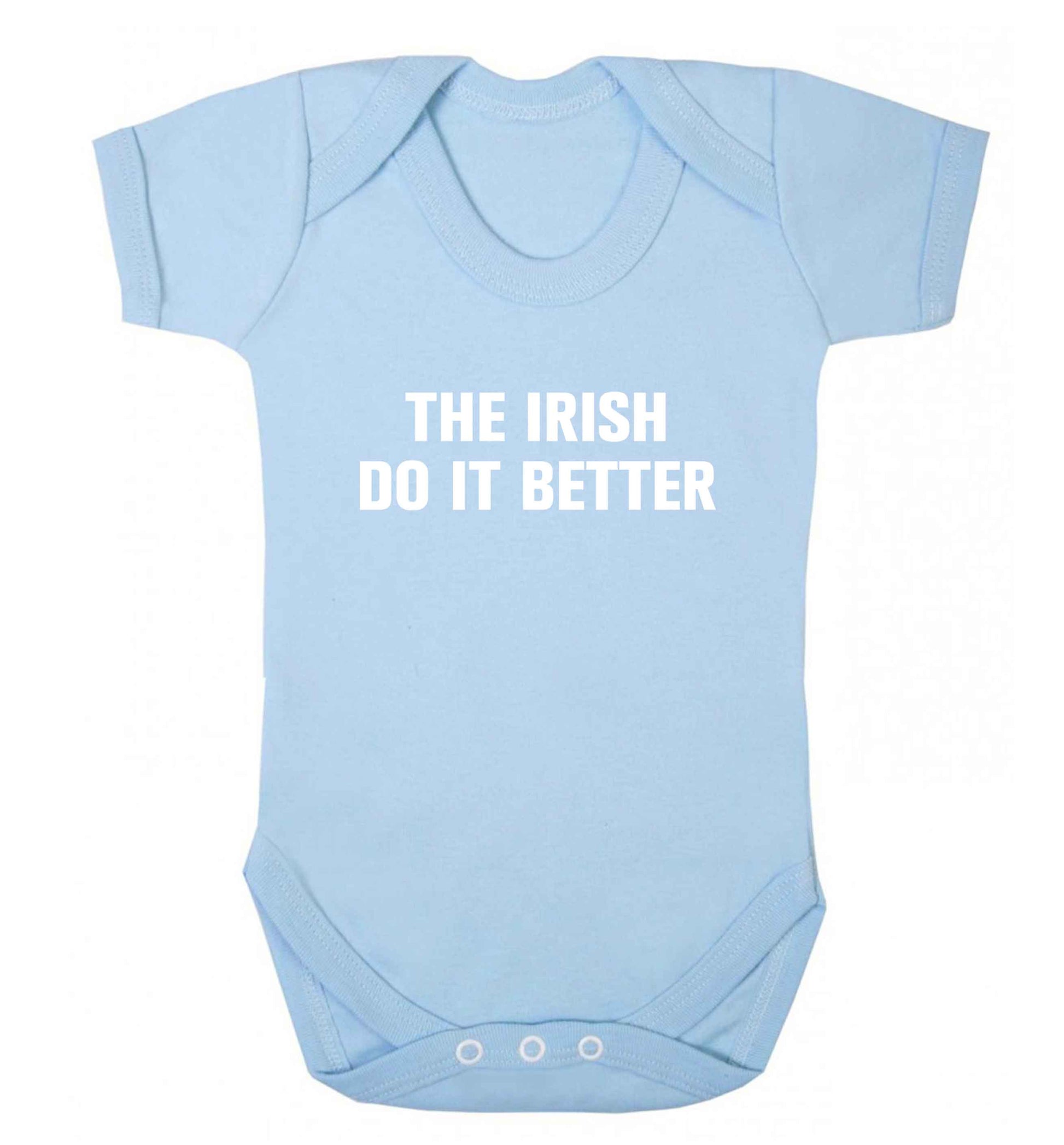 The Irish do it better baby vest pale blue 18-24 months
