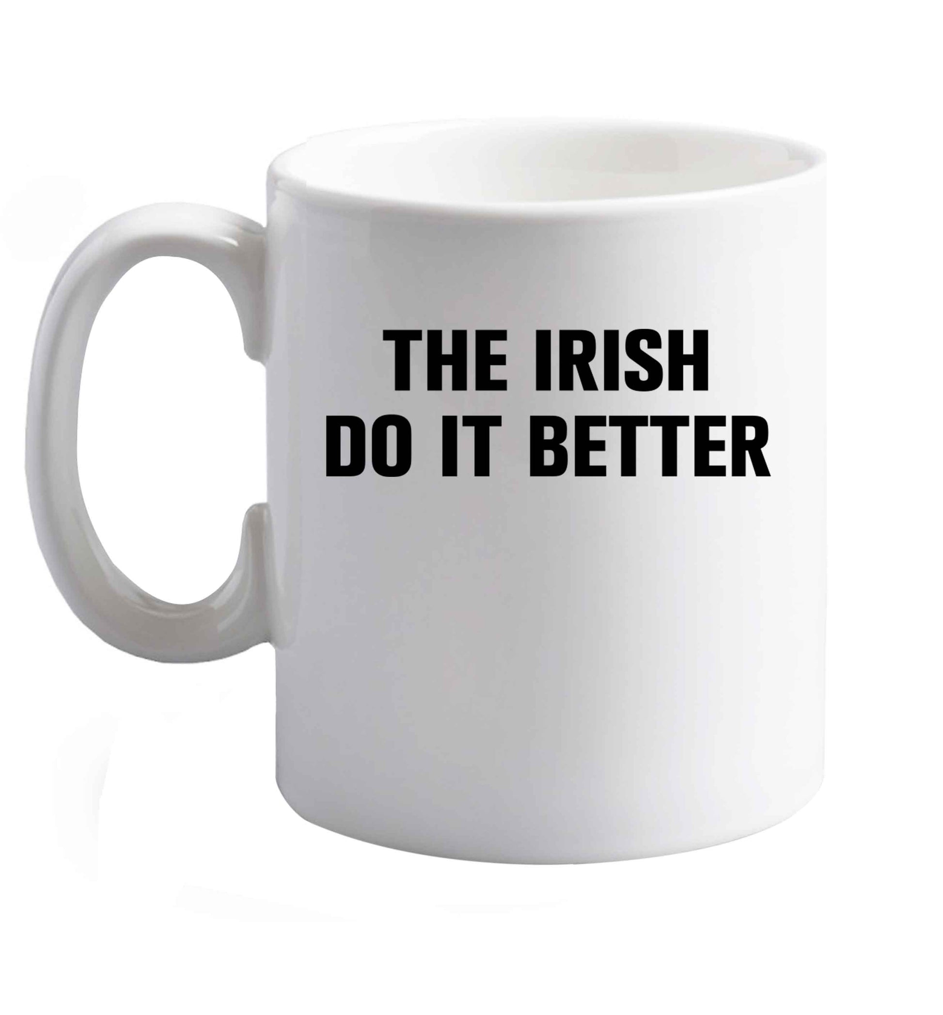 10 oz Favourite Type Pan Pancake ceramic mug right handed