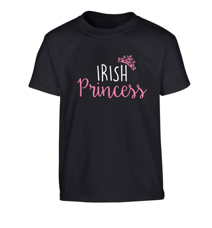 Irish princess Children's black Tshirt 12-13 Years