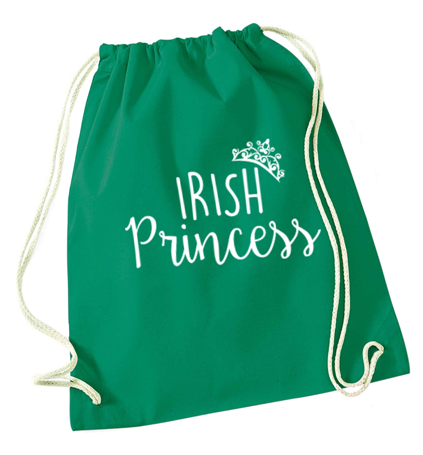 Irish princess green drawstring bag