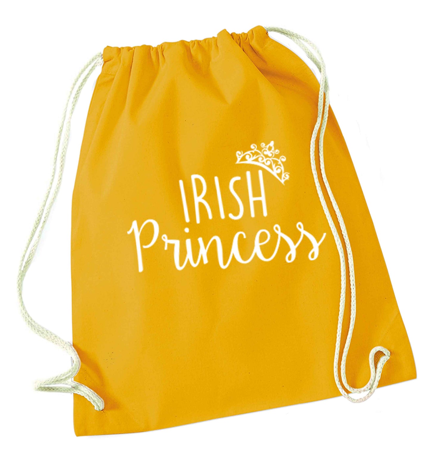 Irish princess mustard drawstring bag