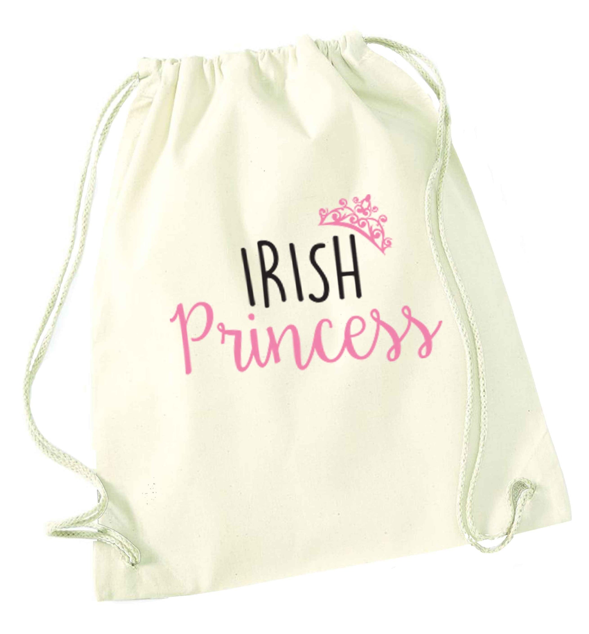 Irish princess natural drawstring bag