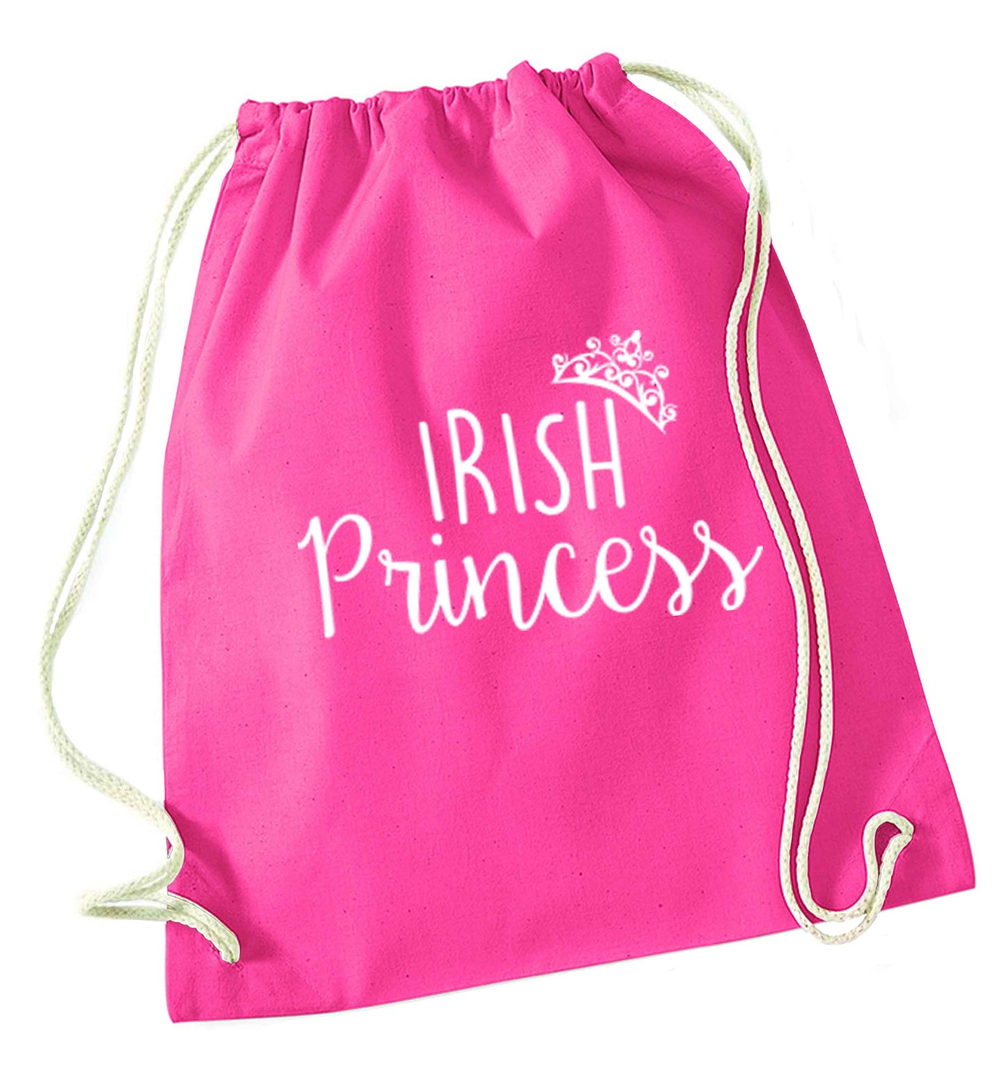 Irish princess pink drawstring bag