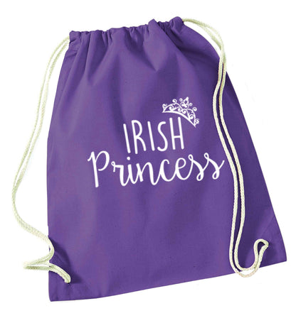 Irish princess purple drawstring bag