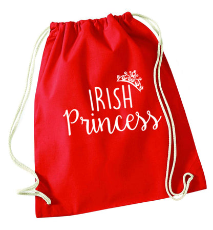 Irish princess red drawstring bag 
