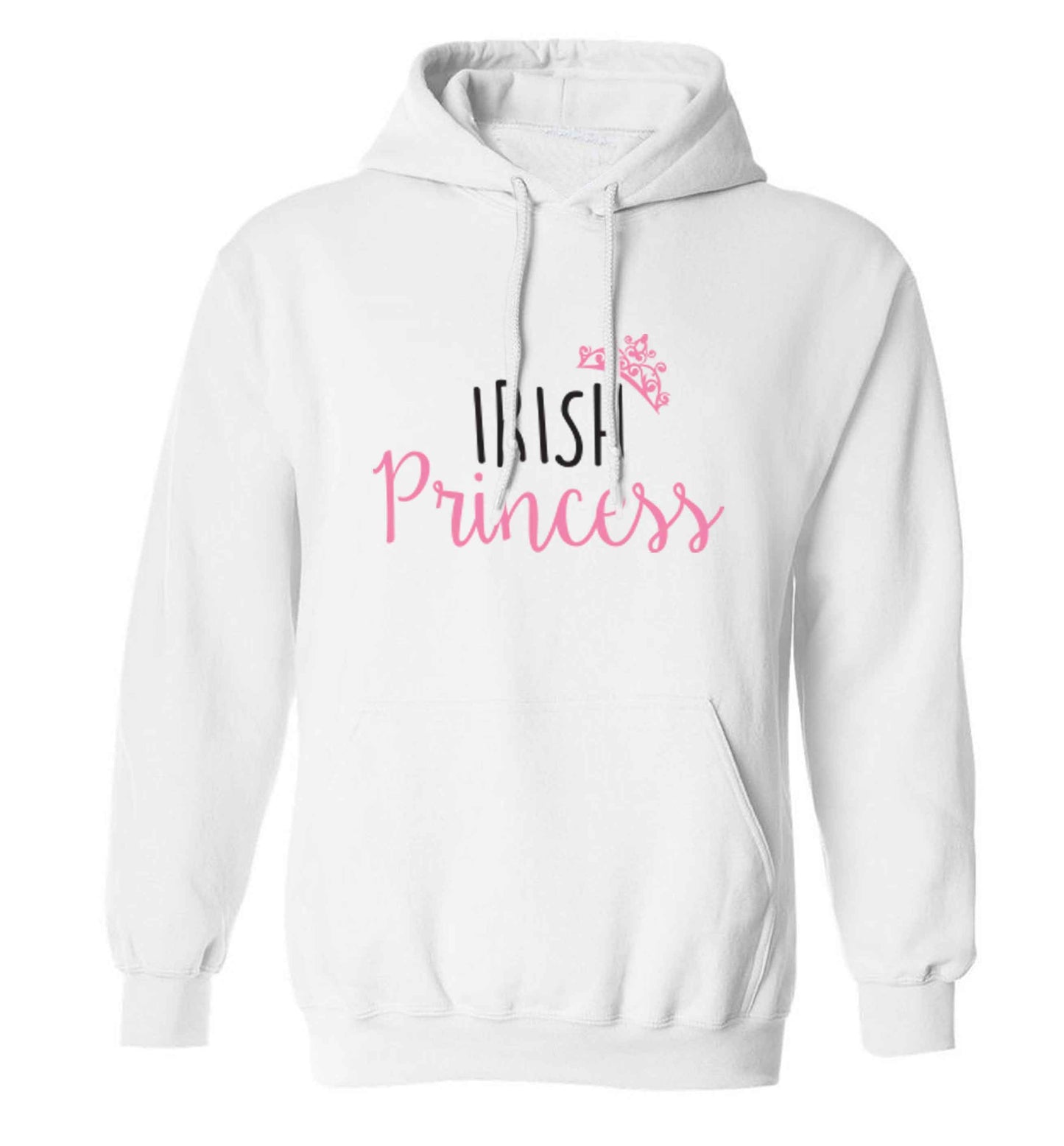 Irish princess adults unisex white hoodie 2XL