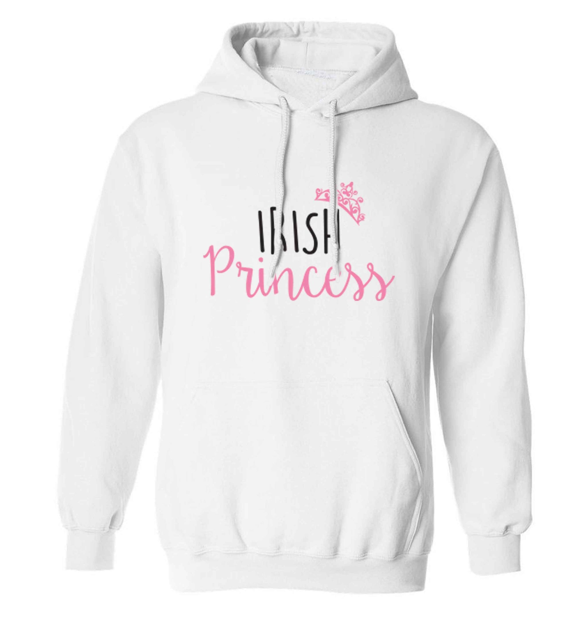 Irish princess adults unisex white hoodie 2XL