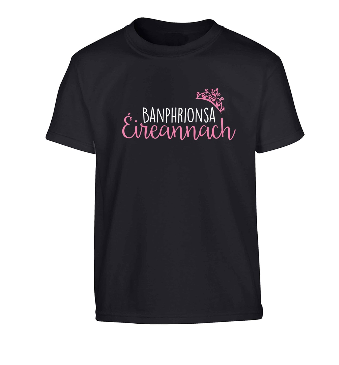 Banphrionsa eireannach Children's black Tshirt 12-13 Years