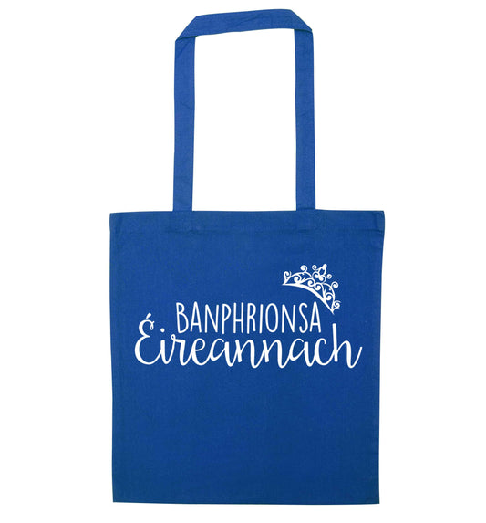 Banphrionsa eireannach blue tote bag