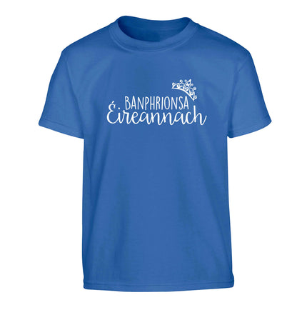 Banphrionsa eireannach Children's blue Tshirt 12-13 Years